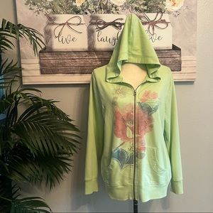 🧥Project Woman’s Green Hoodie with Rhinestones Size Large